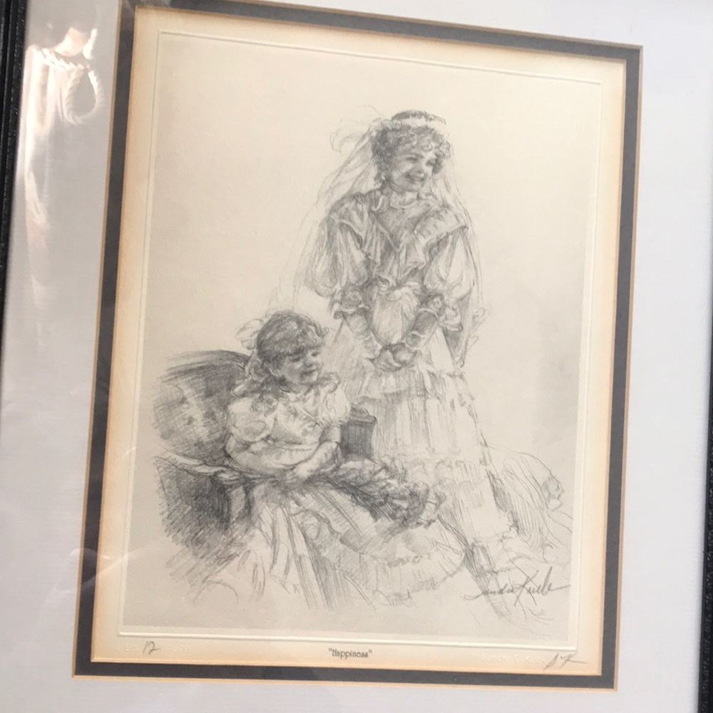 Pencil Drawing Signed Framed Sandra Kuck